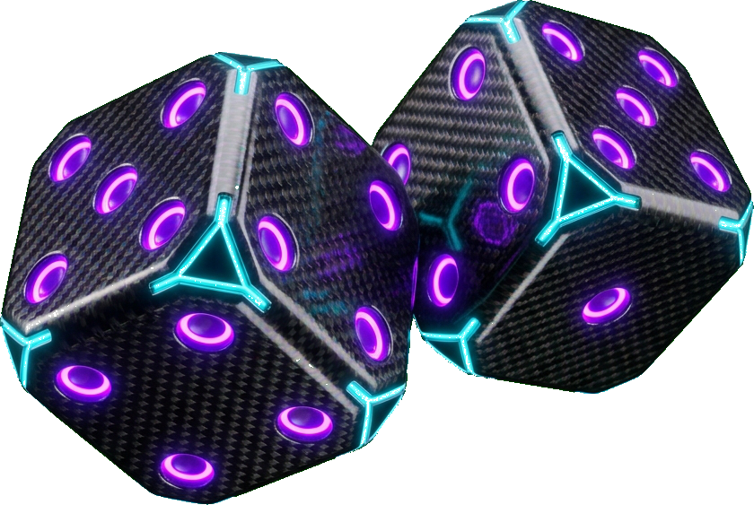 Futuristic 3D Cyber Dice