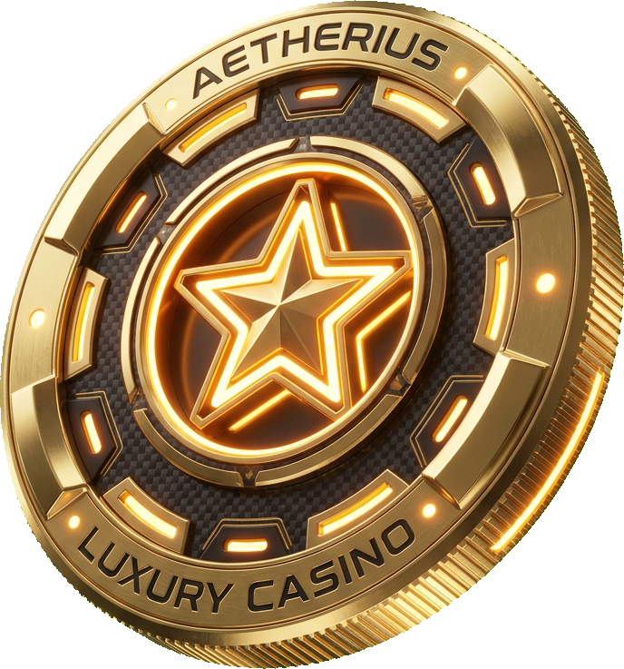 Futuristic 3D Gold Casino Coin